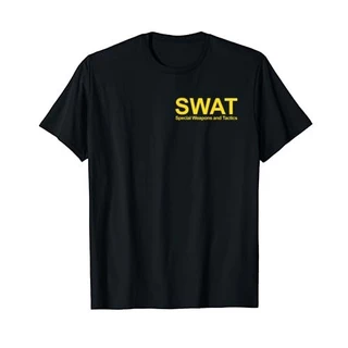 Áo thun cotton nam SWAT Team Áo sơ mi, Đơn vị đặc biệt của cảnh sát Mỹ, Cảnh sát, Áo thun Logo ngực Vận chuyển nhanh 4XL, 5XL, 6XL