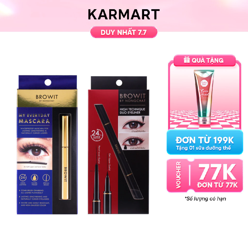 Combo Mascara My Everyday Và Bút kẻ mắt Duo Eyeliner #Black