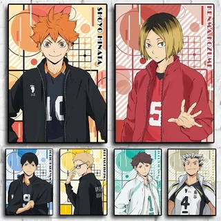 Anime Nhật Bản Haikyuu!! Hình Kawaii Poster Cho Phòng Khách Trang Trí Tường Trang Trí Nhà Cửa Tranh Canvas 45F 0420