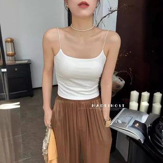 Madeinost2024 Summer Cool Anti Pilling Độ đàn hồi cao Sling Back Tank Top (Tích hợp đệm ngực)