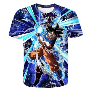 Mùa Hè Phong Cách Mới Dragon Ball 3D Áo Thun Goku Anime Nhật Bản Hàng Hóa Áo Thun Tay Ngắn Chất Lượng Cao