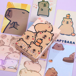 50 Cái / hộp Capybara Thẻ Ảnh Laser HD Phim Hoạt Hình Lomo Thẻ Bộ Sưu Tập