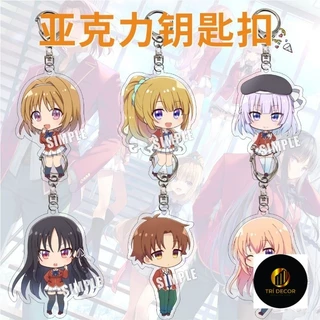 Móc khoá Anime Keychain Woman Ayanokouji Kiyotaka Sakura Airi Men Acrylic Key Chain Kawaii Classroom of The Elite