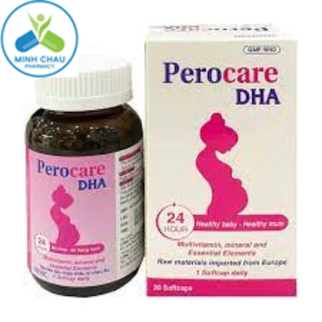 Perocare DHA lọ 30 viên bổ sung vitamin và khoáng chất cho phụ nữ mang thai