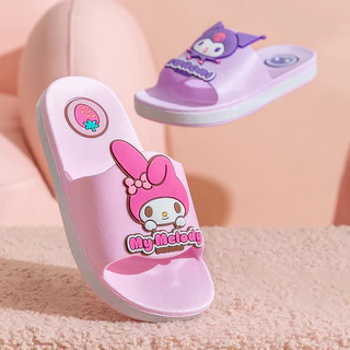 Sanrio Hoạt Hình Dép Trẻ Em Trong Nhà Ngoài Trời Đáy Mềm Chống Trơn Trượt Phòng Tắm Cha Mẹ-Con Trẻ Em Sli