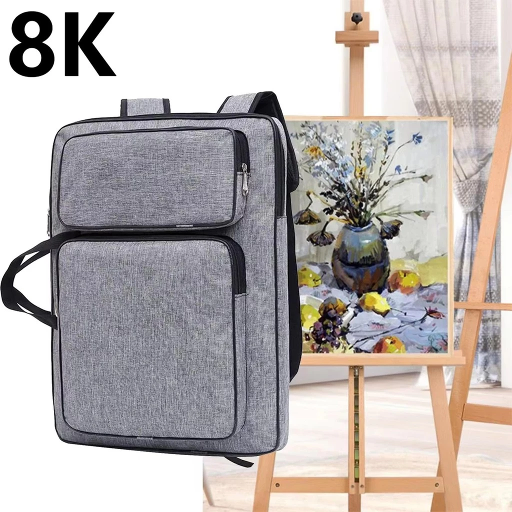 Angel Mark 4K / 8K Nylon Chống Thấm Nước Kích Thước Lớn Vẽ Bảng Túi Vẽ Vải Oxford Vai Túi Đựng Bút Chì Hộp Đựng Người Tổ Chức Túi Tranh Ba Lô Di Động Đồ Dùng Nghệ Thuật Văn Phòng Phẩm