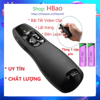 Bút trình chiếu powerpoint chỉ Lazer thuyết trình chiếu Slide không dây 2.4Ghz điều khiển từ xa - mẫu R400