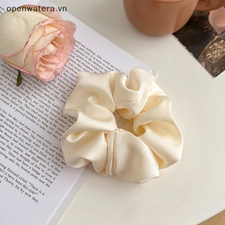 [Openwatera] Phụ Nữ Lụa Scrunchie Co Giãn Handmade Nhiều Màu Tóc Đuôi Ngựa Giá Đỡ Phụ Kiện Tóc VN