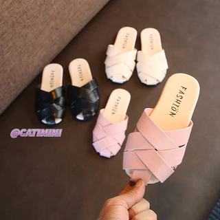 CATIMINI  Giày Sandal Da Đế Mềm Chống Trượt Cho Bé Từ 3-18 Tuổi