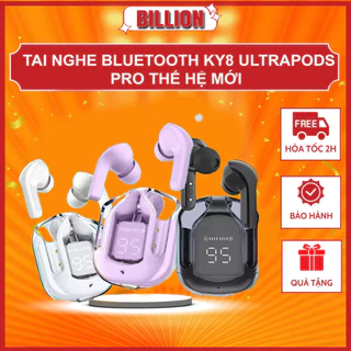 Tai nghe Bluetooth BILLION KY8 Ultrapods Pro pin 3500mAH thời gian sử dụng 6 giờ liên tục, nghe nhạc đàm thoại BILLION