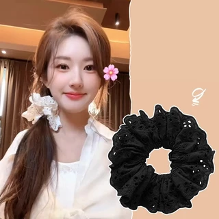 Dây buộc tóc scrunchies màu pastel trơn cao cấp iLita set cột tóc dễ thương sang trọng