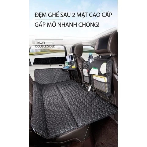 Đệm giường ô tô dạng treo không bơm hơi, giường ghế sau ô tô Đa Năng Tiện Dụng