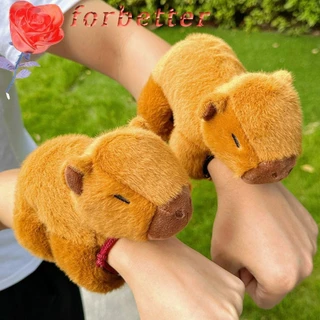 Forbetter Slap Bracelet Series, Mô phỏng Capybara Rodent Sang trọng Búp bê tát Vòng tay, Động vật nhồi bông Phong cách cổ tay mềm mại Búp bê dễ thương Capybara Dây đeo cổ tay sang trọng BirthdayGift