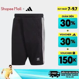 [7-9.7-VOUCHER 30%]adidas Phong cách sống Quần Sweat Short 3 Sọc Classics Adicolor Nam Đen IA6351