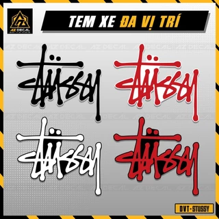 Tem Chữ Ký Stussy Dán Xe Máy Ô Tô | DVT-STUSSY | Sticker Trang Trí Vespa Đẹp Chống Thấm Nước, Chống Phai Màu - Azdecal