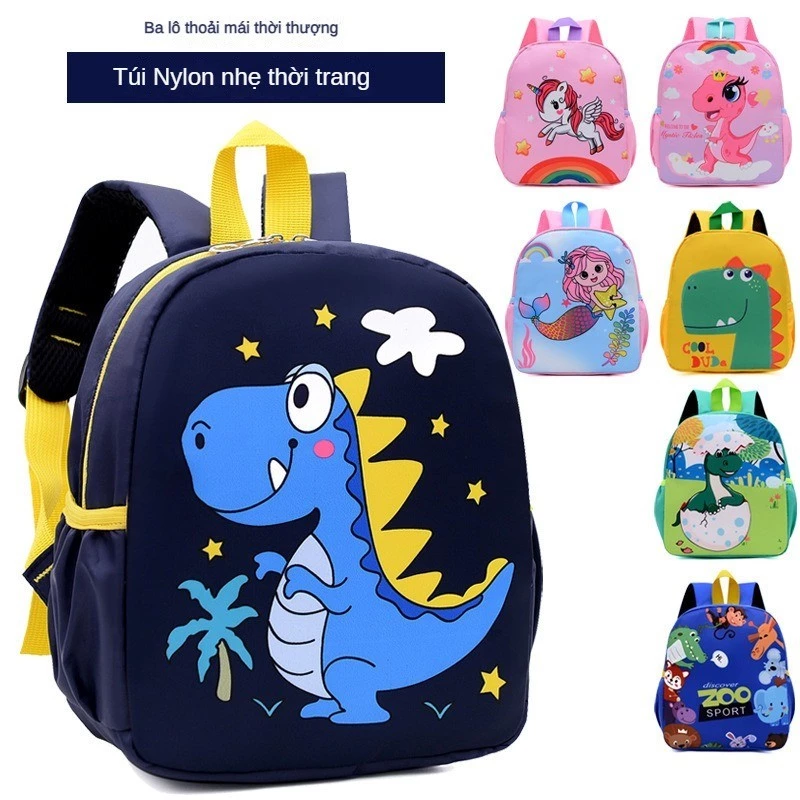 Nàng Tiên Cá Mẫu Giáo Schoolbag Hoạt Hình 1-6 Tuổi Kỳ Lân Ba Lô Khủng Long Nhỏ