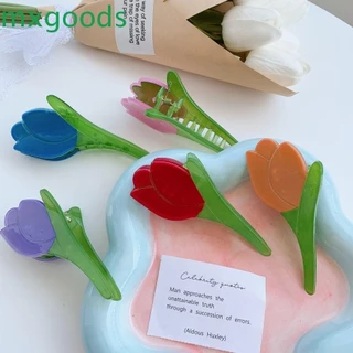 Mxgoods Móng Vuốt Tóc Tulip, Kẹp Tóc Dễ Thương Acrylic Kẹp Tóc Hoa, Tươi Phong Cách Hàn Quốc Mũ Chụp Kẹp Cá Mập Lớn Kẹp Cô Gái