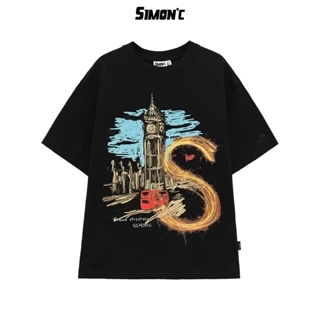 【COD】 Áo Thun Simon'c Big Ben Tee - Đen Cotton Nam Nữ Unisex Tay Lỡ Oversize Local Brand