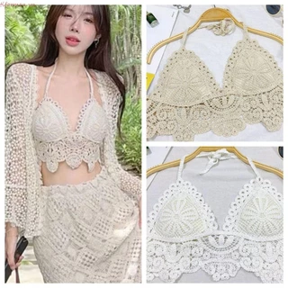 Tiformen Áo Vest phong cách Bohemian, Áo Crop Top dệt kim cổ rỗng, phong cách dân tộc cổ điển không tay móc hàng đầu thêu hoa yếm đi biển