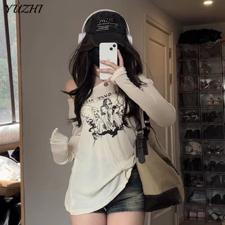 YUZHI áo phông áo thun nữ croptop baby tee Đơn giản Phong cách Dễ thương Fashion A29J275 19Z240507