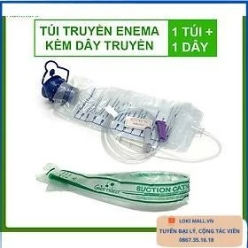 COMBO túi thải độc đại tràng, coffee enema, thụt tháo đại tràng, thải độc cà phê, túi súc ruột  1200ml - lokimall