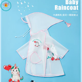 Eva Áo mưa trẻ em mẫu giáo trẻ em 3 đến 8 tuổi bé trai và bé gái trường tiểu học ponchos dễ thương