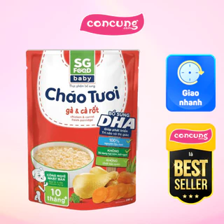 Cháo tươi Baby gà cà rốt SG Food cho bé 10 tháng 240g