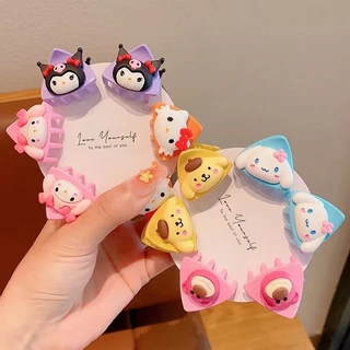 Trẻ Em Sanrio Hoạt Hình Tai Mèo Kẹp Trầy Xước Nhỏ, Dễ Thương Cho Bé Không Làm Tổn Thương Tóc Gãy Kẹp Tóc, Công Chúa Nổ Phụ Kiện Tóc