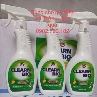 Bình xịt Muỗi, kiến gián Clearn Bio Sinh học - Rất an toàn - Hiệu quả rõ rệt 530ml