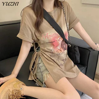 YUZHI áo phông áo thun nữ croptop baby tee Comfortable Cổ điển Fashion Thể thao WTX2420CUN 19Z240507