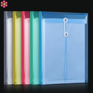 [CRD][Crd] Túi đựng hồ sơ văn phòng A4 trong suốt bằng nhựa đầy màu sắc Nút đóng thư mục Sản phẩm hồ sơ Đồ dùng học tập văn phòng