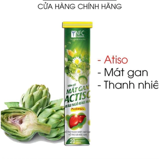 Viên sủi Atiso Râu ngô Rau má mát gan bổ sung vitamin PP, B, C - 20 viên [Sủi Actiso]