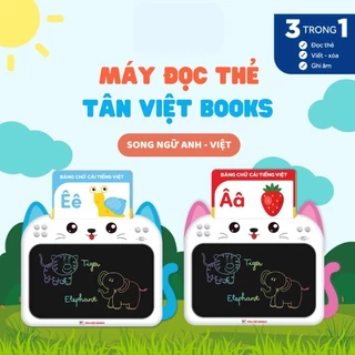 Máy Đọc Thẻ Song Ngữ Kèm Bút Thông Minh Vẽ Bảng LCD Và Flashcard Tiếng Anh Cho Bé - Tân Việt Books