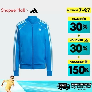 [7-9.7-VOUCHER 30%]adidas Phong cách sống Áo Track Top SST Classics Adicolor Nữ Màu xanh da trời IL3794