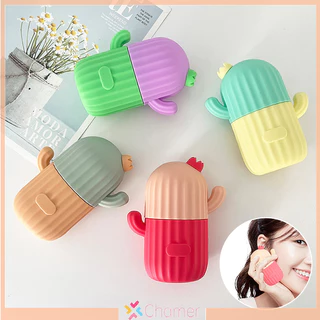 [Chamer] Con lăn đá cho mặt và mắt, Con lăn mặt đá nâng cấp Khuôn đá silicon cho khuôn mặt Lifg Contouring Ice Cube Khay đá viên MỚI