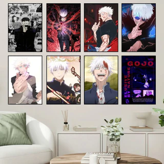 Anime Jujutsu Kaisen Satoru Gojo Poster In Hình Dán Tường Tranh Phòng Ngủ Trang Trí Phòng Khách Văn Phòng Nhà