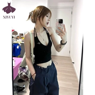 Áo vest nữ XIYUYI gợi cảm không tay ngắn cay lưng