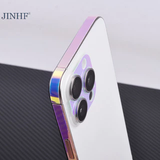 Jinhf Luminous Edge Film Khung Điện Thoại Miếng Dán Bảo Vệ Cho IPhone 15 14 13 12 Pro Max Side Skin Chống Trầy Xước Bảo Vệ Biên Giới HOT