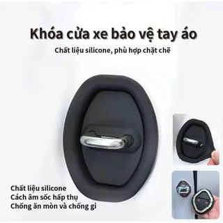 1 Miếng đệm silicon bảo vệ chốt khoá cửa chống sốc tránh làm hỏng cửa xe hiệu quả - 2 màu lựa chọn