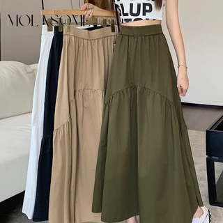 Molasome Nữ 2024 Thời Trang Mới Màu Trơn Dệt Kim Cao Cấp Thường Ngày Phù Hợp Với Váy Maxi