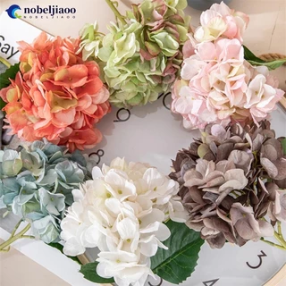 Nobeljiaoo 37cm Hoa Nhân Tạo Lụa Hydrangea Hoa Giả Cây Nhân Tạo Trang Trí Hoa Nhà Trang Trí Đám Cưới D7X1