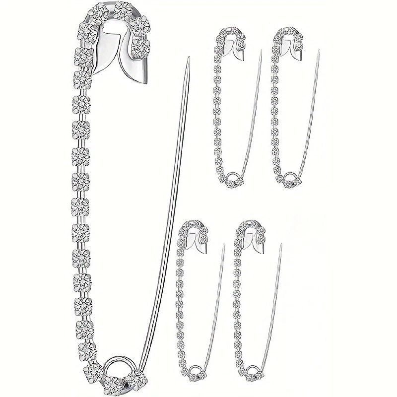 Quần thắt eo thần thánh thắt eo ghim thắt eo kết hợp với Rhinestone chống chói khóa cố định áo len phụ kiện thời trang nữ