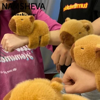 NAMSHEVA chơi sang trọng Capybara, Vòng đeo tay động vật hoạt hình Vòng tay tát động vật, Vòng đeo tay Huggers Đồ chơi tát