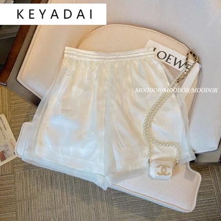 KEYADAI quần short nữ quần đùi nữ jean casual Thanh lịch chic Fashion WFK2440VJU 16Z240419