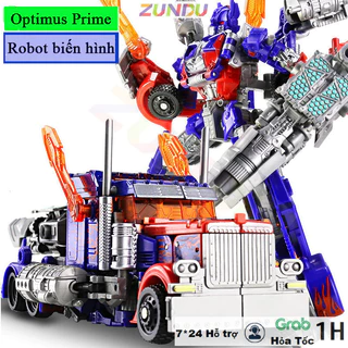 ZUNDU Robot người máy biến hình xe ô tô Transformer Optimus Prime, Bumblebee đồ chơi mô hình