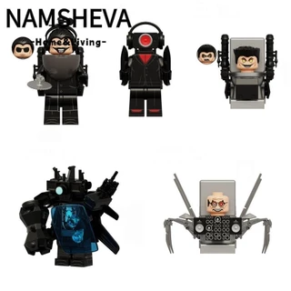 NAMSHEVA 1 Cái Skibidi Hình Vệ Sinh, TvMan Plus Titan Cameraman Loa Anime Khối Đồ Chơi, Mini Kid Quà Tặng Sinh Nhật K2168-2172 Gạch Mô Hình