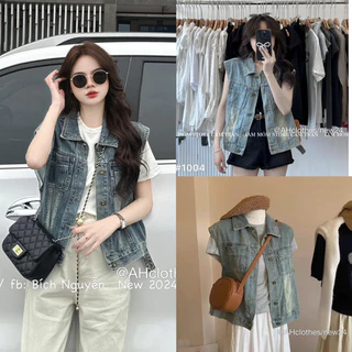 Áo Khoác Gile Denim Túi Ngực/Áo Gile Bò Phong Cách Cá Tính Cho Nữ M.1004 - The Babydoll Dress