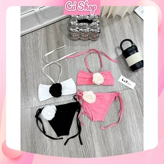 Bikini, đồ bơi 2 mảnh hoa trà CS168 cho bé gái