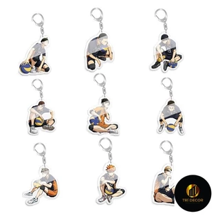 Haikyuu Hinata Shoyo Kageyama Tsukishima Mặt Dây Chuyền Dễ Thương Hình Móc Khóa Móc Khóa Bộ Sưu Tập Mô Hình Quà Tặng