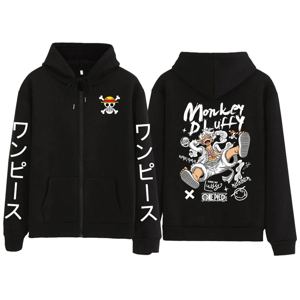Áo hoodie nam nữ chất nỉ One Piece luffy thần mặt trời in hình